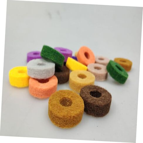 Totority 20pcs Drum Cymbal Felt Pads Protective Mat Cymbal Fittings Accessories for Drum Kit Replacement Standard Random Color in Saudi Arabia