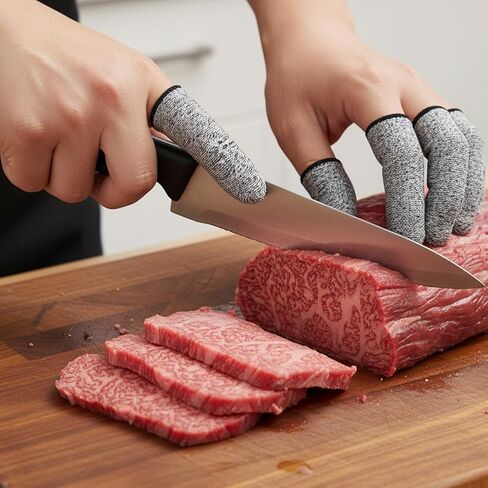 20 PCS Finger Cots Cut Resistant Protector,Cut Resistant Finger Protectors for Kitchen,Work,Anti-Slip,Reusable(Grey) in Saudi Arabia