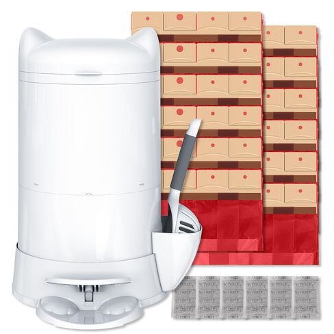 Red Rocket XL Cat Litter Trash Can Multi Kitty Twist’R Step Litter Disposal System Pack, 12x Refills Bags and 6X Charcoal Sachets, No Smell Litter Storage Container, Litter Disposal System in Kuwait