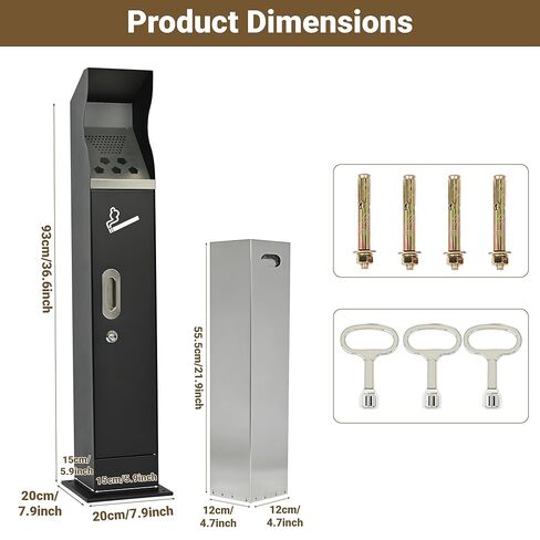 وعاء التخلص من مؤخرة القمامة من الفولاذ المجلفن من لوكار مع دلو داخلي قابل للإزالة، سلة المهملات التجارية للمطاعم والمكاتب والساحات والمستودعات المنزلية in Kuwait