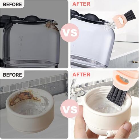 3PCS 3 in 1 Cup Lid Cleaning Brush Set - Multifunctional Bottle Cleaner Brush for Gaps, Lids, and Crevices - Small Kitchen Cleaning Tool for Cups and Water Bottles, Red, Green, Blue in Saudi Arabia