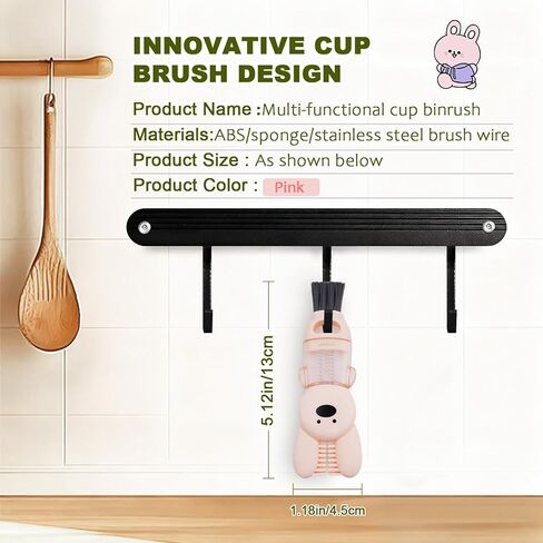 3PCS 3 in 1 Cup Lid Cleaning Brush Set - Multifunctional Bottle Cleaner Brush for Gaps, Lids, and Crevices - Small Kitchen Cleaning Tool for Cups and Water Bottles, Red, Green, Blue in Saudi Arabia