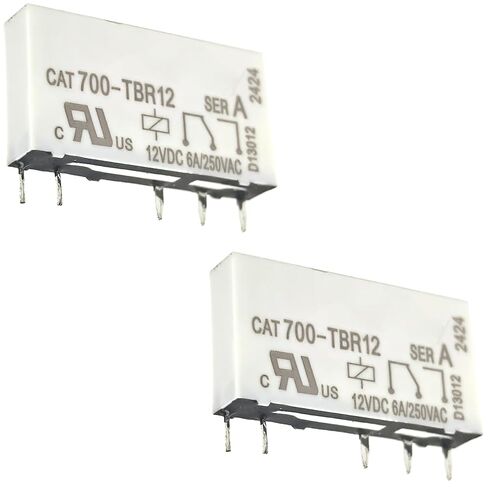2-Pack CAT700-TBR12 Relay – 12VDC 10A SPDT Industrial Control Relay Compatible with Rockwell Automation/AllenBradley Systems Fixes Motor Starter Failures & Overload Errors (E300, E101) in Saudi Arabia