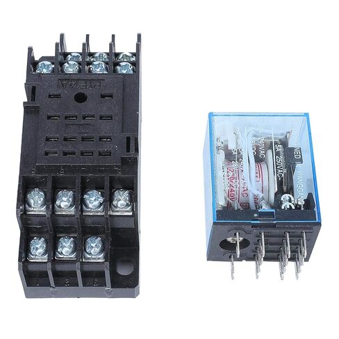 Mini MY4NJ Relay, DC 12V 24V AC 110V 220V 5A, 14 Pins MY4NJ Relay Switch with Relay Base Socket(DC12V) in Saudi Arabia
