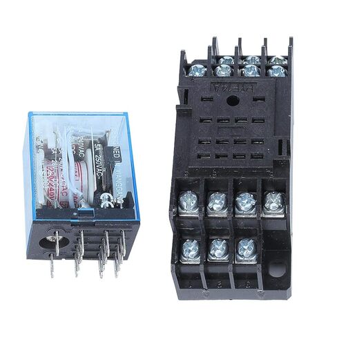 Mini MY4NJ Relay, DC 12V 24V AC 110V 220V 5A, 14 Pins MY4NJ Relay Switch with Relay Base Socket(DC12V) in Saudi Arabia
