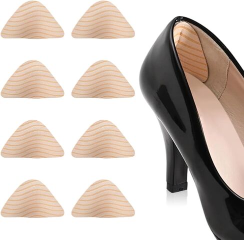 Heel Pads for Shoes Women - Welnove Wave Pattern Heel Grips Cushion for Blisters, Pain Relief, Friction - Shoes Inserts Filler Improve Shoe Fit - Heel Protectors Liner Comfort (Beige, 2 Pairs) in Saudi Arabia