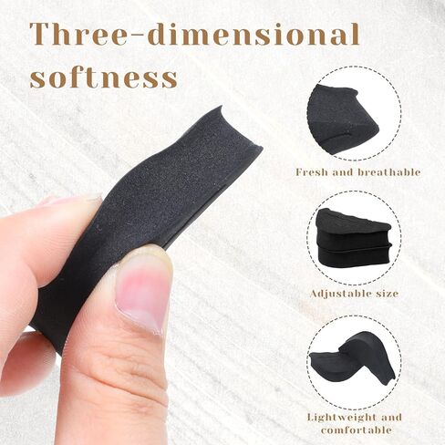 16 Pcs Shoe Filler Heel Pads for Womens Shoes, Shoe Filler Inserts for Loose Shoes Adjustable Toe Cushion Heel Grips for Heels, Sneaker, Boots, Women and Men, Pain Relief and Comfort (Black, Beige in Saudi Arabia