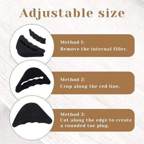 16 Pcs Shoe Filler Heel Pads for Womens Shoes, Shoe Filler Inserts for Loose Shoes Adjustable Toe Cushion Heel Grips for Heels, Sneaker, Boots, Women and Men, Pain Relief and Comfort (Black, Beige in Saudi Arabia