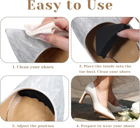16 Pcs Shoe Filler Heel Pads for Womens Shoes, Shoe Filler Inserts for Loose Shoes Adjustable Toe Cushion Heel Grips for Heels, Sneaker, Boots, Women and Men, Pain Relief and Comfort (Black, Beige in Saudi Arabia