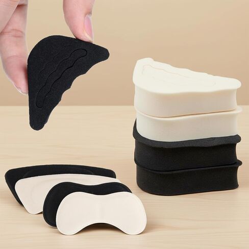 16 Pcs Shoe Filler Heel Pads for Womens Shoes, Shoe Filler Inserts for Loose Shoes Adjustable Toe Cushion Heel Grips for Heels, Sneaker, Boots, Women and Men, Pain Relief and Comfort (Black, Beige in Saudi Arabia
