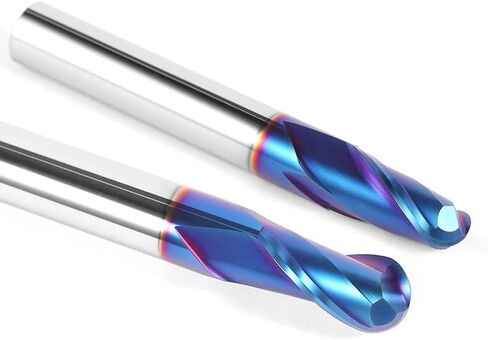 Carbide End Mill 2 Flute HRC65 Ball Nose R0.5-R6 50L 75L 100L Milling Cutter Alloy Coating Tungsten Steel Tool CNC Maching Mills in Saudi Arabia