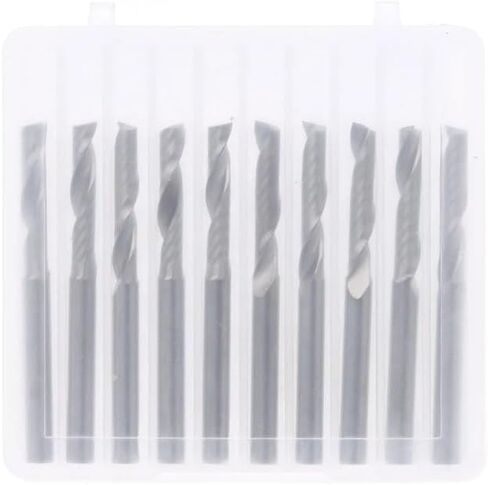 10pcs 3.175mm Single-Flute End Mill .175 * 17 38mm Single Flute Carbide Spiral CNC Milling Cutter in Saudi Arabia