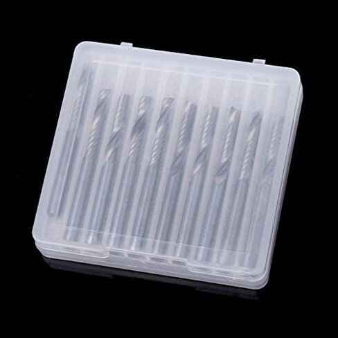 10pcs 3.175mm Single-Flute End Mill .175 * 17 38mm Single Flute Carbide Spiral CNC Milling Cutter in Saudi Arabia