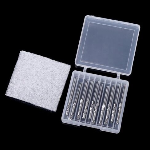 10pcs 3.175mm Single-Flute End Mill .175 * 17 38mm Single Flute Carbide Spiral CNC Milling Cutter in Saudi Arabia