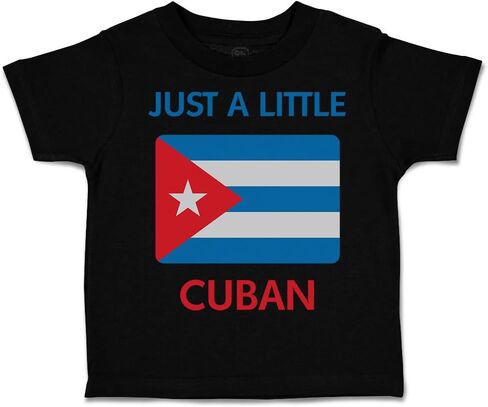 Toddler T-Shirt Little Just A Little Cuban Cotton Incredible Little Boy & Girl Clothes Wonderful Little Baby Funny Tee Black Design Only 12 Months in Saudi Arabia