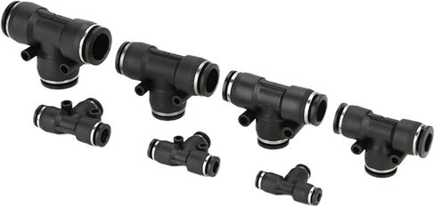 Pneumatic quick connector tee T-type PE8 10 12 plastic quick insert tracheal connector variable diameter PEG8-6 10-8(白PEG 16-12) in Saudi Arabia