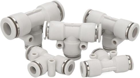 Pneumatic quick connector tee T-type PE8 10 12 plastic quick insert tracheal connector variable diameter PEG8-6 10-8(白PEG 16-12) in Saudi Arabia