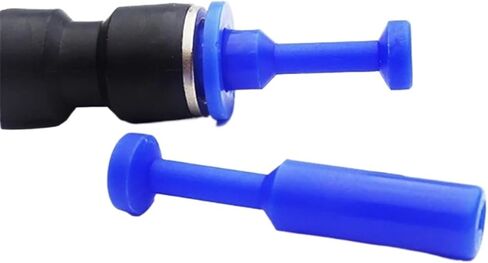 2PCS Blue Nylon Pneumatic Blanking Plug Hose Tube Push Fit Connector Air Line PP4, PP6, PP8, PP10, PP12(PP8) in Saudi Arabia