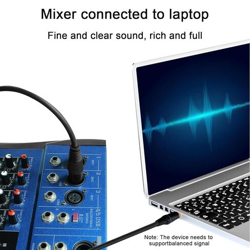 3.5mm to XLR Cable 10FT, Unbalanced 1/8 Mini Jack TRS Stereo Male to XLR Female Microphone Audio Cable, 24K-Gold-Plated Contacts for The cleanest Sound Experience in Saudi Arabia