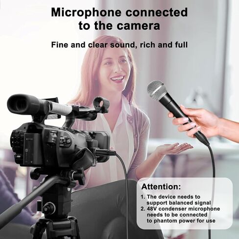 3.5mm to XLR Cable 10FT, Unbalanced 1/8 Mini Jack TRS Stereo Male to XLR Female Microphone Audio Cable, 24K-Gold-Plated Contacts for The cleanest Sound Experience in Saudi Arabia