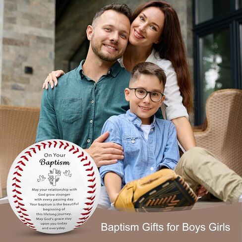 Fleure Esme Baptism Gifts for Boys Girls – Religious Baseball Keepsake with Blessing Message – Christian Baptism Gifts for Teen, Women, Men – Faith Gift for Christening, Communion – Gift Boxed in Saudi Arabia