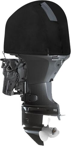 Outboard Motor Cover for Yamaha, Waterproof 600D Heavy Duty Outboard Engine Cover (F225F, F250D, F300B-Black) in Kuwait