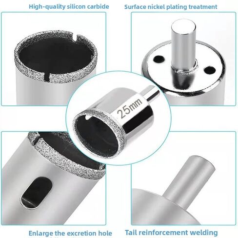 10pcs 3-30mm Diamond Coated Hss Drill Bit Set Accessories Tile Marble Glass Ceramic Hole Saw Drilling Bits for Power Tools in Saudi Arabia