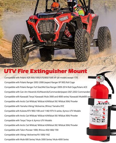 Quick Release UTV Fire Extinguisher Mount Kit Fire Extinguisher Holder Adjustable Roll Bar Fire Extinguishers Mount Bracket for Vehicle Easy Install on 1.75"-2" Roll Cage SXS Polaris RZR Can Am X3 in Saudi Arabia