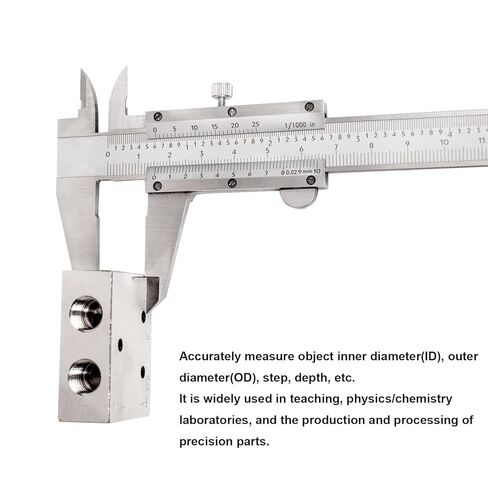 ZLKSKER 0-6 Inch / 15cm Micrometer Vernier Caliper, Stainless Steel Precision Measuring Tool (Inch/Metric), Depth/Inside/Outside/Step Measurement, 0.001" / 0.02mm in Saudi Arabia
