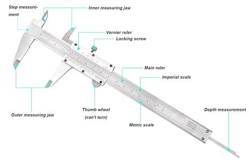 ZLKSKER 0-6 Inch / 15cm Micrometer Vernier Caliper, Stainless Steel Precision Measuring Tool (Inch/Metric), Depth/Inside/Outside/Step Measurement, 0.001" / 0.02mm in Saudi Arabia