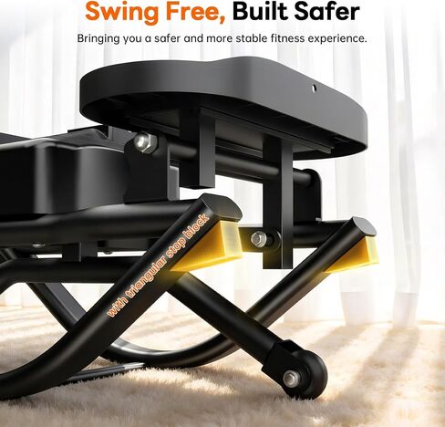 HXD-ERGO Rock Stepper with Elastic Resistance Bands, Side-to-Side Lateral Rocking Motion, Digital Display & High-Capacity Design for Home Leg GluteWorkout in Kuwait