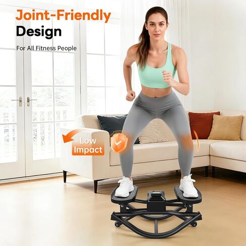 HXD-ERGO Rock Stepper with Elastic Resistance Bands, Side-to-Side Lateral Rocking Motion, Digital Display & High-Capacity Design for Home Leg GluteWorkout in Kuwait