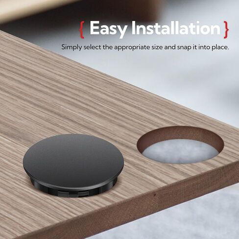 100PCS 1/2" Plastic Plugs Hole, Cabinet Hole Decorative Covers, Black Plastic Plugs for Round Furniture Holes in Kuwait