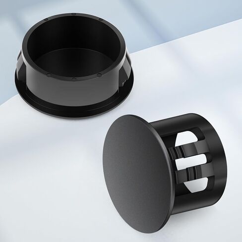 100PCS 1/2" Plastic Plugs Hole, Cabinet Hole Decorative Covers, Black Plastic Plugs for Round Furniture Holes in Kuwait