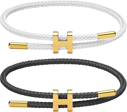 H أساور H للنساء ، H bangle و H Wire Rope Set ، أساور الذهب اللذيذة تم تعيينها على هدايا عيد الميلاد للأمهات للنساء in Kuwait