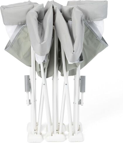 Regalo Baby Basics Infant Bassinet with Canopy, Award Winning Brand, Quick fold and Easy Setup, Removable Pad, See-Through Mesh, Bed-Side Bassinet, Gray in Kuwait