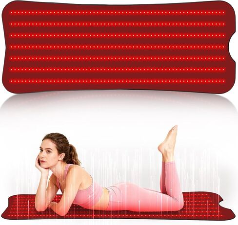 Professional Grade Red Light Therapy Mat, 60"x24" Large Red Light Pad for Body, 660nm & 850nm Red Light Portable Home Therapy Device for Men Women Elderly, Gifts for Lover Friends Family in Saudi Arabia