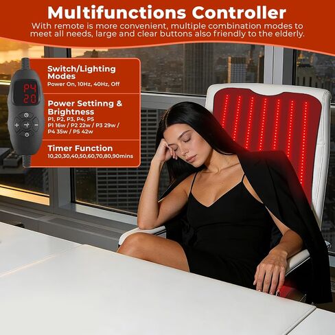 Professional Grade Red Light Therapy Mat, 60"x24" Large Red Light Pad for Body, 660nm & 850nm Red Light Portable Home Therapy Device for Men Women Elderly, Gifts for Lover Friends Family in Saudi Arabia