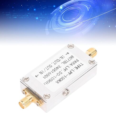Low Pass Filter, 100MHz SMA Interface 50 Ohm Aluminum Alloy Low Pass Band Filtering Board with 1.5dB Insertion Loss, for Signal Transfer in Saudi Arabia