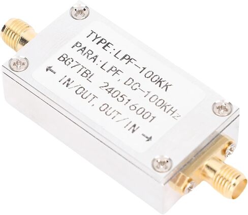 Low Pass Filter, 100MHz SMA Interface 50 Ohm Aluminum Alloy Low Pass Band Filtering Board with 1.5dB Insertion Loss, for Signal Transfer in Saudi Arabia