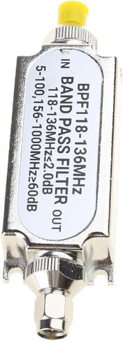 SMA BPF118 BPF118-136MHz Metal Bandpass Filter Easy Connection for Aeronautical Air Frequency Band in Saudi Arabia