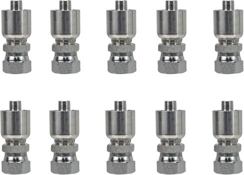 Hydraulic Hose Fittings Female JIC 37° Flare Swivel Carbon Steel Zinc Finish 10pcs (1/2" Hose x 5/8" Female JIC 37° Swivel) in Saudi Arabia