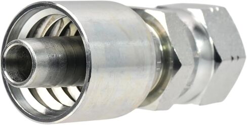 Hydraulic Hose Fittings Female JIC 37° Flare Swivel Carbon Steel Zinc Finish 10pcs (1/2" Hose x 5/8" Female JIC 37° Swivel) in Saudi Arabia