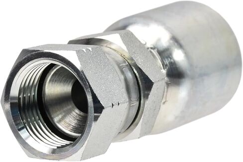 Hydraulic Hose Fittings Female JIC 37° Flare Swivel Carbon Steel Zinc Finish 10pcs (1/2" Hose x 5/8" Female JIC 37° Swivel) in Saudi Arabia