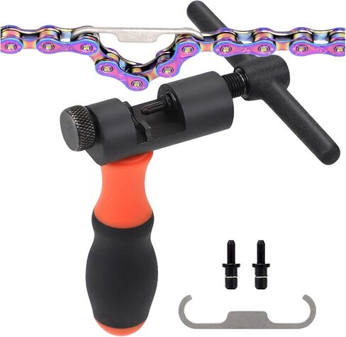 أداة سلسلة دراجة للأولاد، قاطع سلسلة سرعة 1-13 مع مقبض مريح، سبائك فولاذية شديدة التحمل مع دبابيس احتياطية، مقياس تآكل السلسلة in Kuwait