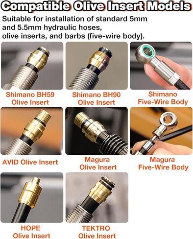 3 in 1 Brake Hose Installation Tool for Bike Hydraulic Brakes, Hydraulic Hose Cutter, Needle Driver & 7/8mm Brake Line Wrench in Kuwait