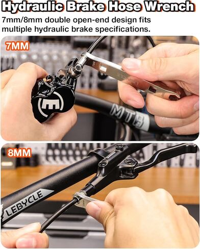 3 in 1 Brake Hose Installation Tool for Bike Hydraulic Brakes, Hydraulic Hose Cutter, Needle Driver & 7/8mm Brake Line Wrench in Kuwait