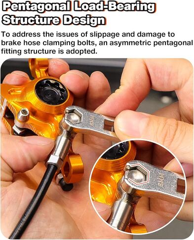 3 in 1 Brake Hose Installation Tool for Bike Hydraulic Brakes, Hydraulic Hose Cutter, Needle Driver & 7/8mm Brake Line Wrench in Kuwait