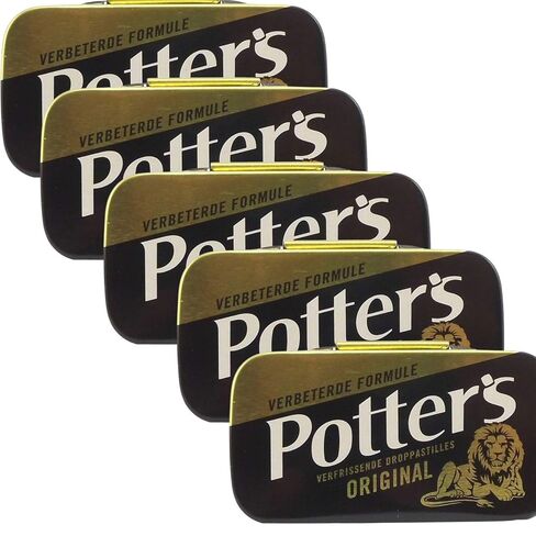 Potter's Original, Liquorice Lozenges, 12.5 Gr (0.44 Oz), (Pack of 5) in Saudi Arabia