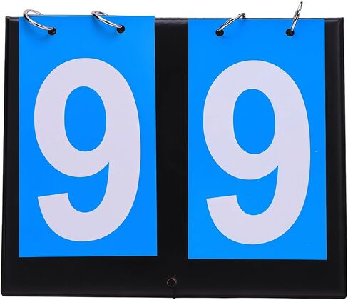 لوحة نتائج مدمجة مكونة من رقمين للرياضة، وحفظ النتائج على الطاولة لكرة السلة والتنس والمزيد، 8 × 6.4 بوصة / 20.2 × 16.3 سم، أزرق in Kuwait
